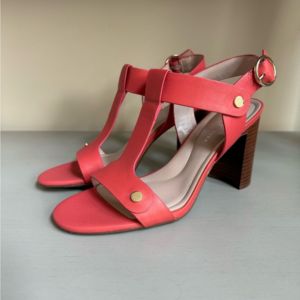 Preston & York Pink Block Heel Sandals